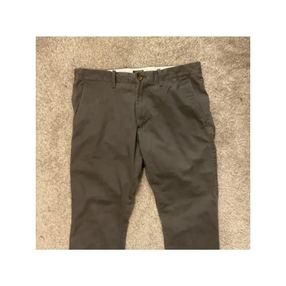 J.Crew Flex Skinny Chino Pants Men's Dark Gray Stretch Casual Office, 31x30